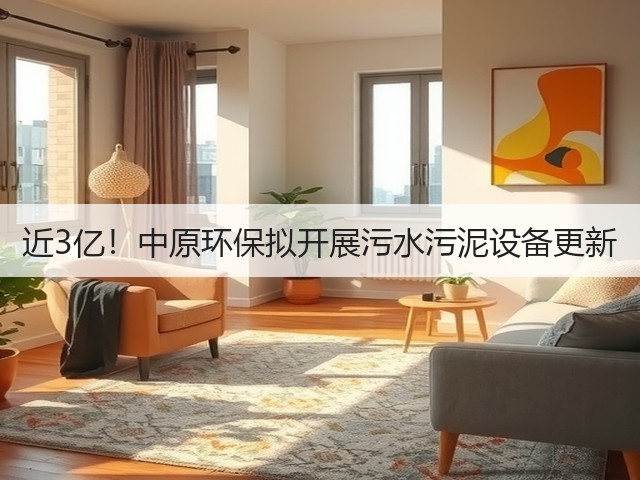 近3亿!中原环保拟开展污水污泥设备更新(图3) 近3亿!中原环保拟开展污水污泥设备更新(图3)