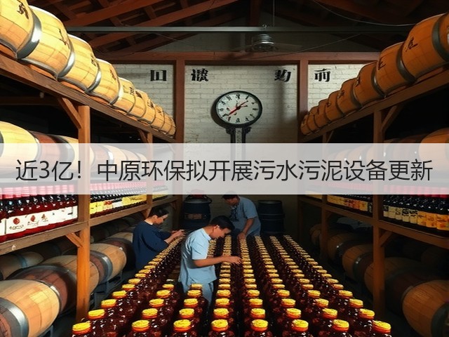 近3亿!中原环保拟开展污水污泥设备更新(图1) 近3亿!中原环保拟开展污水污泥设备更新(图1)