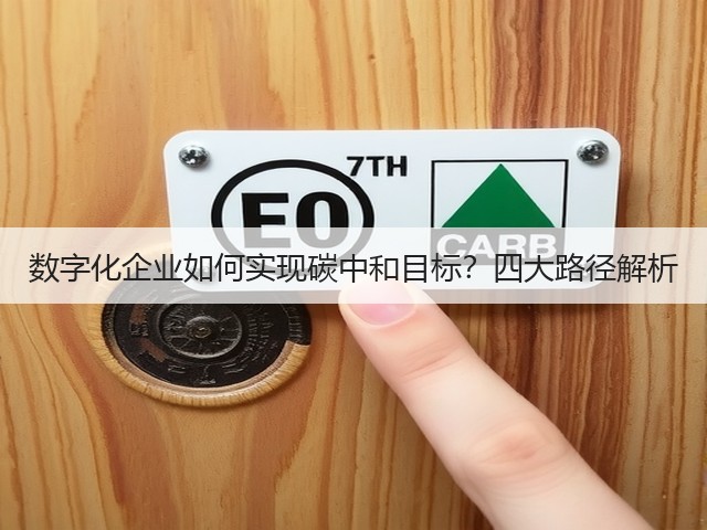 数字化企业如何实现碳中和目标？四大路径解析(图3)