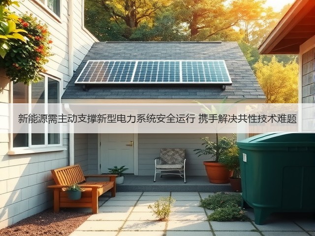 新能源需主动支撑新型电力系统安全运行 携手解决共性技术难题(图1)