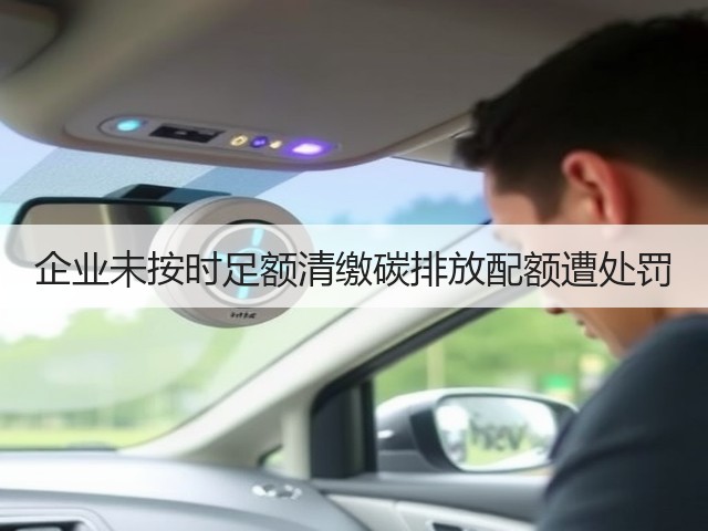 企业未按时足额清缴碳排放配额遭处罚(图1)