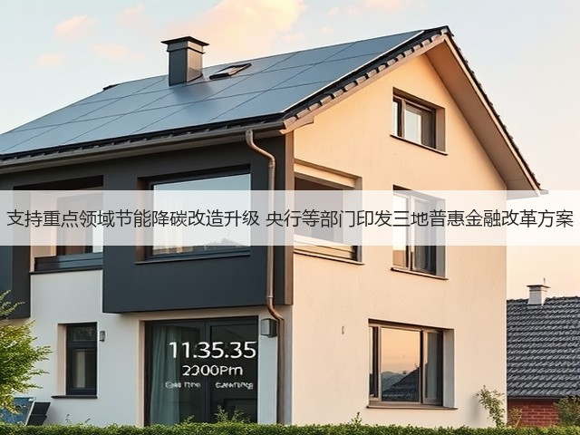 支持重点领域节能降碳改造升级 央行等部门印发三地普惠金融改革方案(图1) 支持重点领域节能降碳改造升级 央行等部门印发三地普惠金融改革方案(图1)