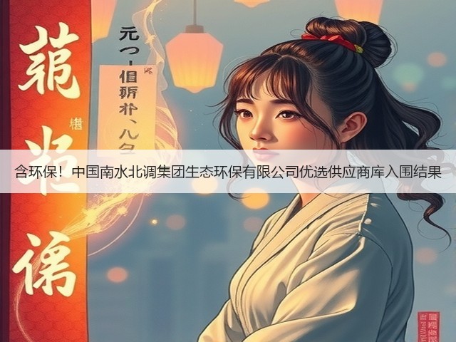 含环保！中国南水北调集团生态环保有限公司优选供应商库入围结果(图3)