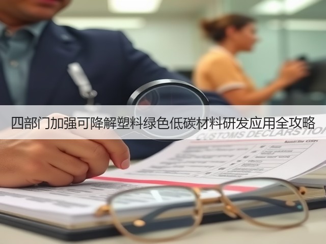 四部门加强可降解塑料绿色低碳材料研发应用全攻略(图2)