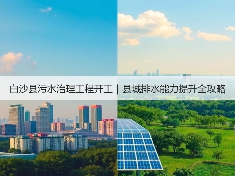 白沙县污水治理工程开工｜县城排水能力提升全攻略