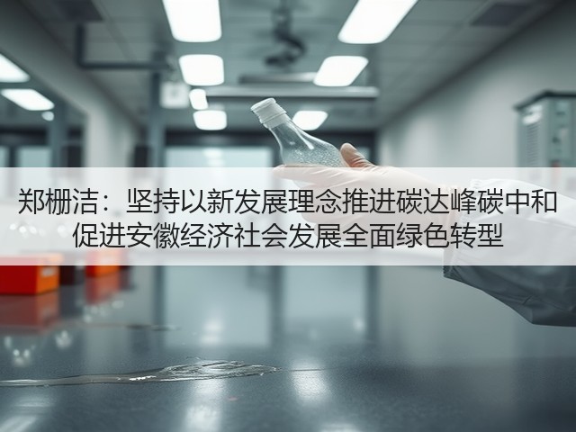 郑栅洁:坚持以新发展理念推进碳达峰碳中和 促进安徽经济社会发展全面绿色转型(图3) 郑栅洁:坚持以新发展理念推进碳达峰碳中和 促进安徽经济社会发展全面绿色转型(图3)