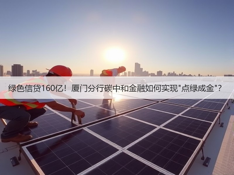绿色信贷160亿！厦门分行碳中和金融如何实现