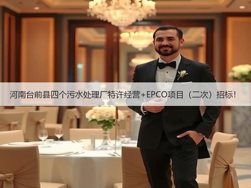 河南台前县四个污水处理厂特许经营+EPCO项目（二次）招标！