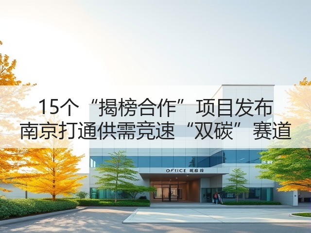 15个“揭榜合作”项目发布 南京打通供需竞速“双碳”赛道(图2) 15个“揭榜合作”项目发布 南京打通供需竞速“双碳”赛道(图2)