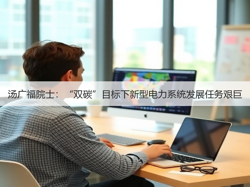 汤广福院士：“双碳”目标下新型电力系统发展任务艰巨