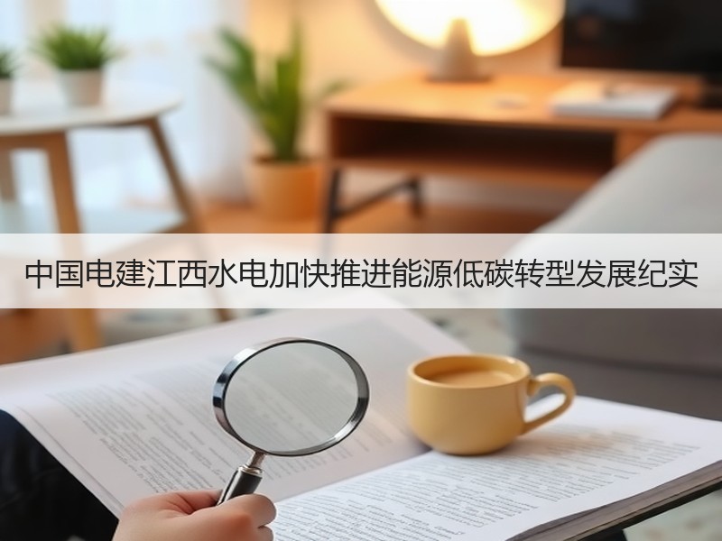 中国电建江西水电加快推进能源低碳转型发展纪实
