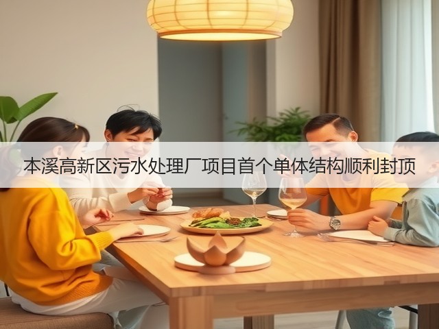 本溪高新区污水处理厂项目首个单体结构顺利封顶(图3)