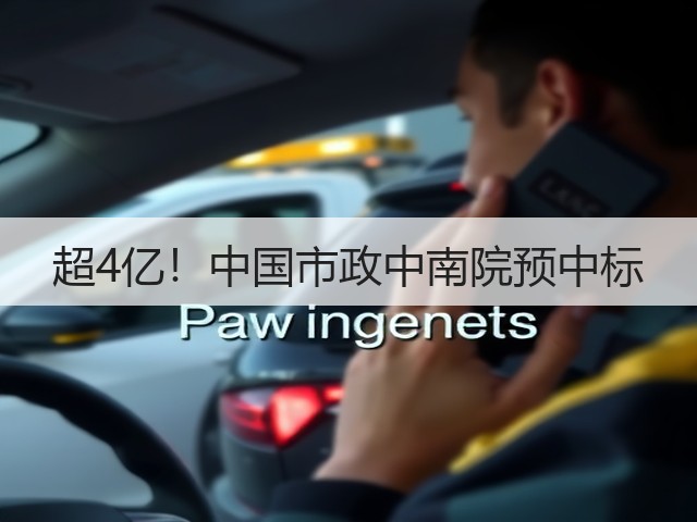 超4亿!中国市政中南院预中标(图1) 超4亿!中国市政中南院预中标(图1)