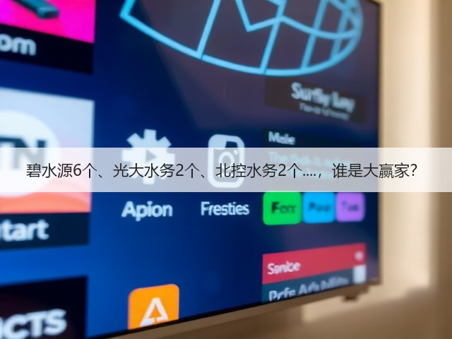 碧水源6个、光大水务2个、北控水务2个....,谁是大赢家?(图2) 碧水源6个、光大水务2个、北控水务2个....,谁是大赢家?(图2)