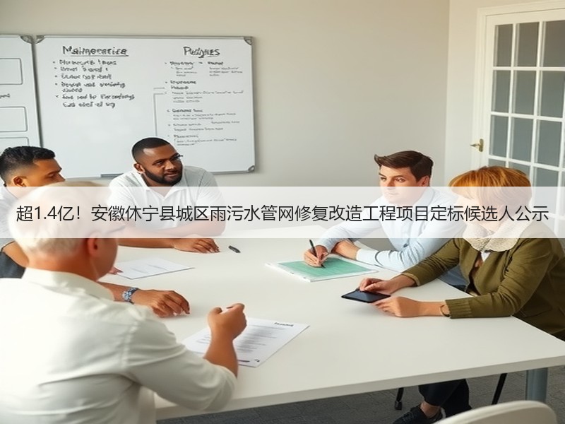 超1.4亿！安徽休宁县城区雨污水管网修复改造工程项目定标候选人公示