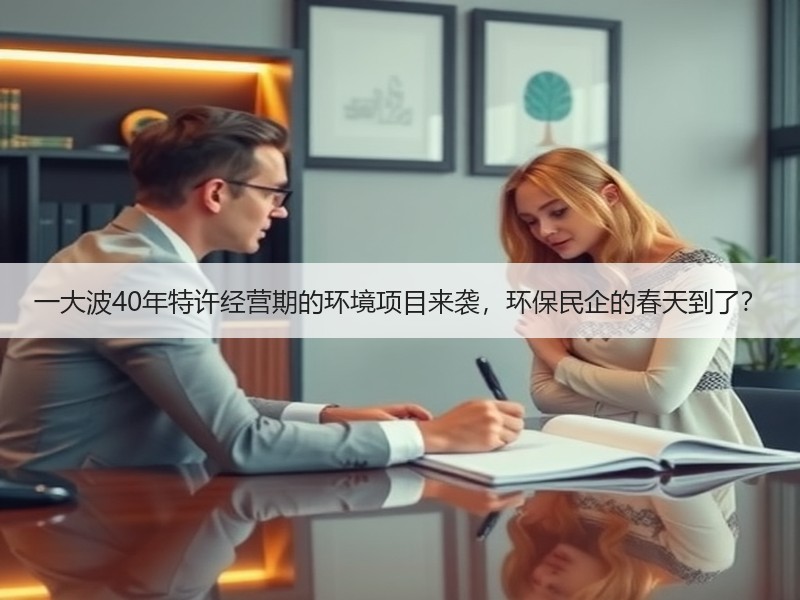 一大波40年特许经营期的环境项目来袭，环保民企的春天到了？