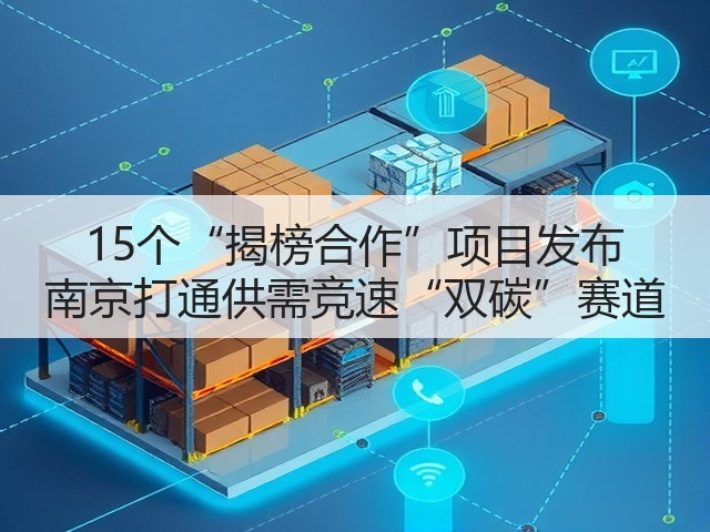 15个“揭榜合作”项目发布 南京打通供需竞速“双碳”赛道(图3)