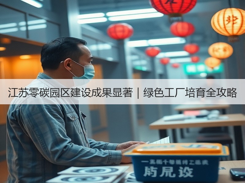 江苏零碳园区建设成果显著｜绿色工厂培育全攻略