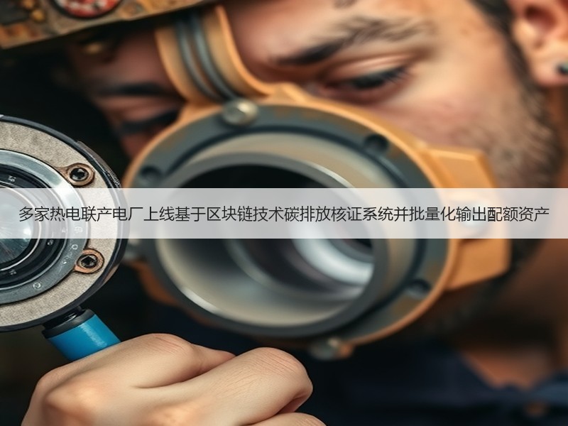 多家热电联产电厂上线基于区块链技术碳排放核证系统并批量化输出配额资产