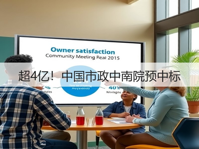 超4亿！中国市政中南院预中标