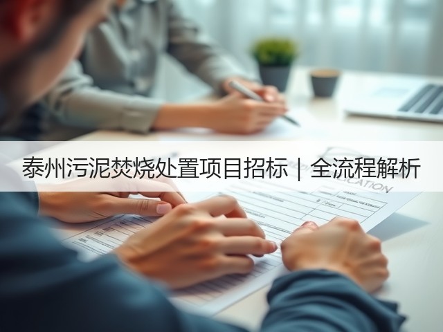 泰州污泥焚烧处置项目招标|全流程解析(图1) 泰州污泥焚烧处置项目招标|全流程解析(图1)