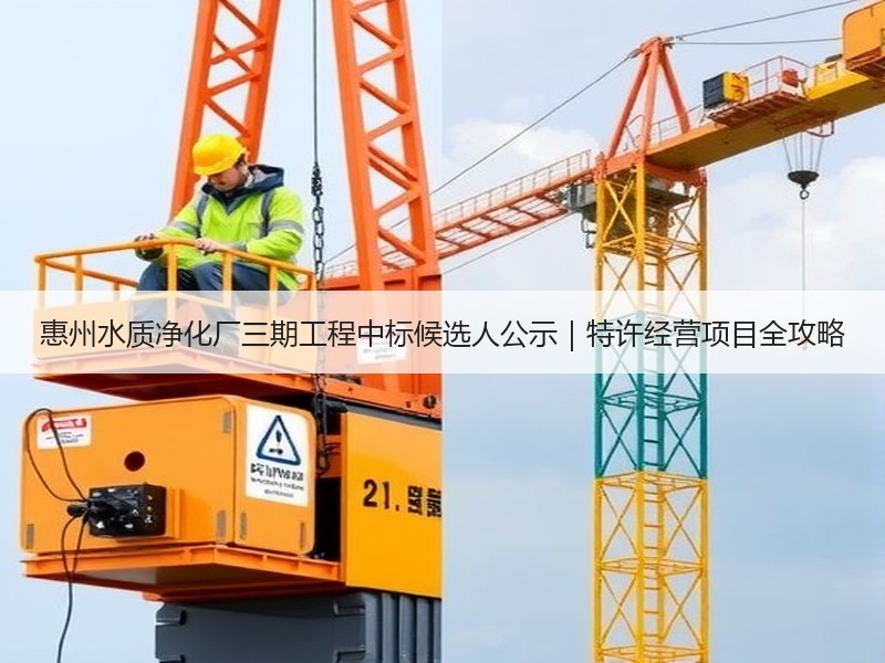 惠州水质净化厂三期工程中标候选人公示|特许经营项目全攻略 惠州水质净化厂三期工程中标候选人公示|特许经营项目全攻略