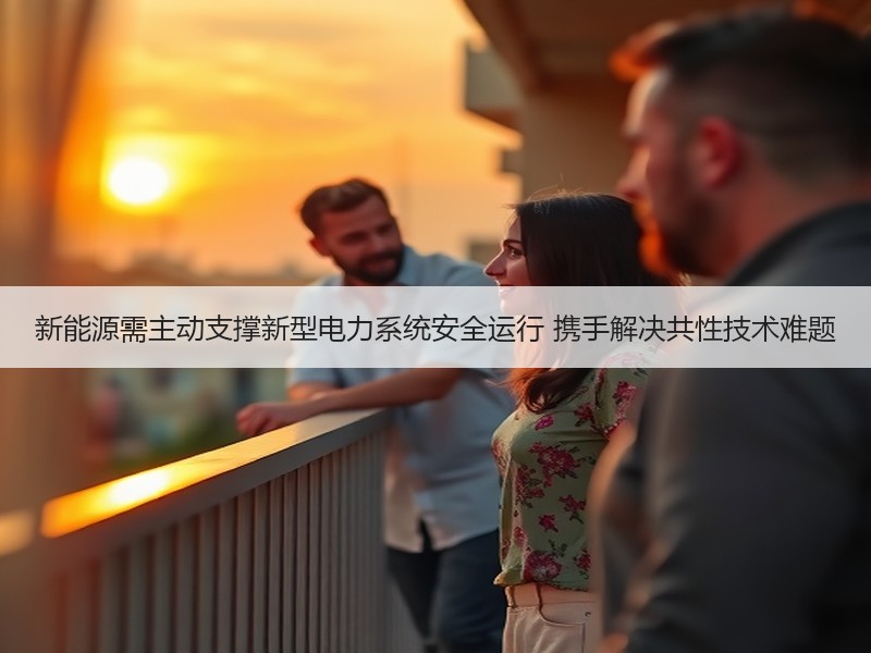 新能源需主动支撑新型电力系统安全运行 携手解决共性技术难题