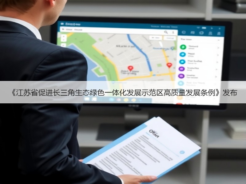 《江苏省促进长三角生态绿色一体化发展示范区高质量发展条例》发布