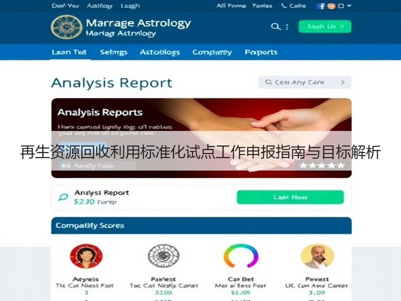 再生资源回收利用标准化试点工作申报指南与目标解析