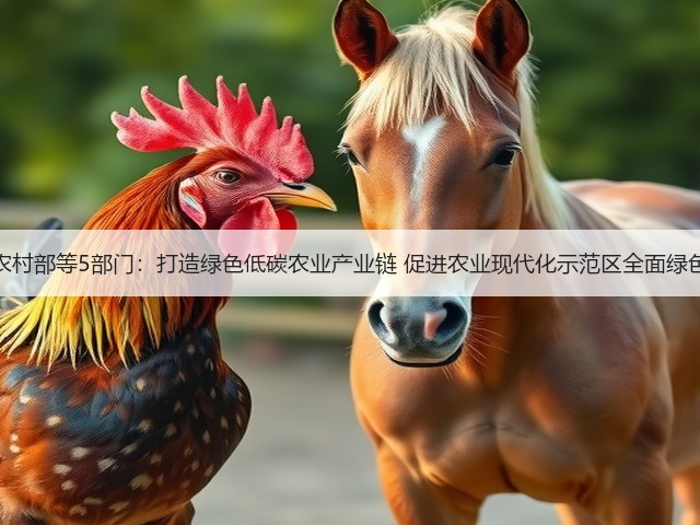 农业农村部等5部门:打造绿色低碳农业产业链 促进农业现代化示范区全面绿色转型(图1) 农业农村部等5部门:打造绿色低碳农业产业链 促进农业现代化示范区全面绿色转型(图1)