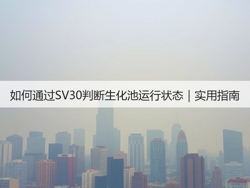 如何通过SV30判断生化池运行状态|实用指南 如何通过SV30判断生化池运行状态|实用指南