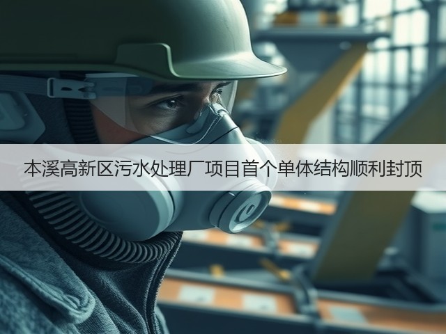 本溪高新区污水处理厂项目首个单体结构顺利封顶(图3)