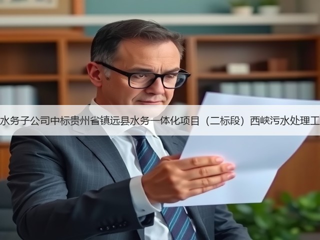 贵州水务子公司中标贵州省镇远县水务一体化项目(二标段)西峡污水处理工程!(图2) 贵州水务子公司中标贵州省镇远县水务一体化项目(二标段)西峡污水处理工程!(图2)