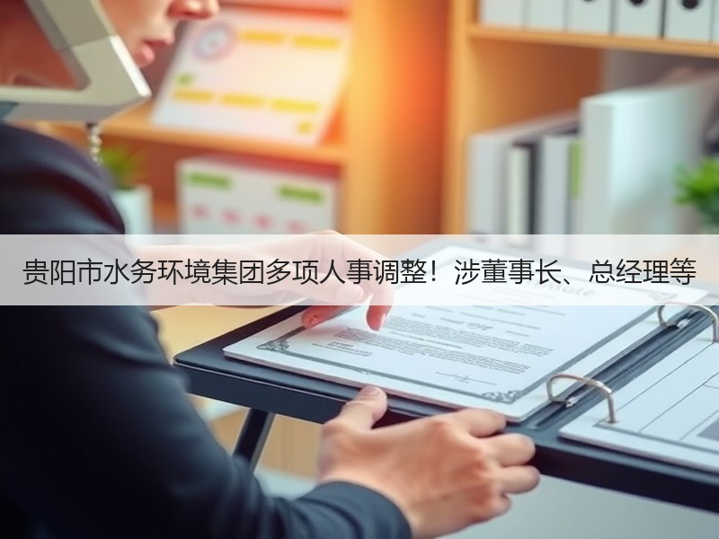 贵阳市水务环境集团多项人事调整！涉董事长、总经理等