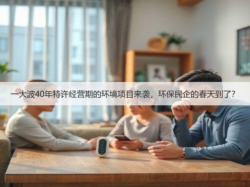 一大波40年特许经营期的环境项目来袭，环保民企的春天到了？