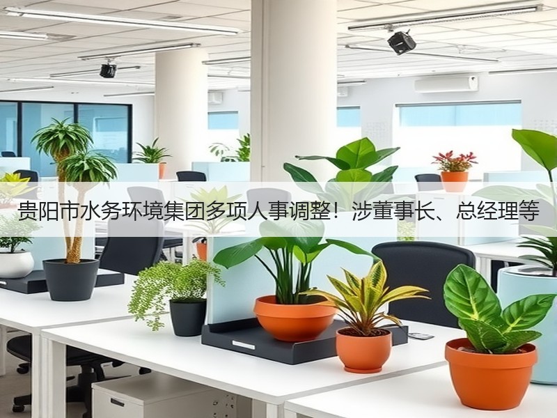 贵阳市水务环境集团多项人事调整！涉董事长、总经理等