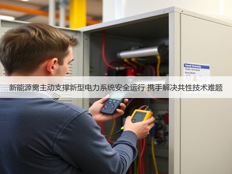 新能源需主动支撑新型电力系统安全运行 携手解决共性技术难题