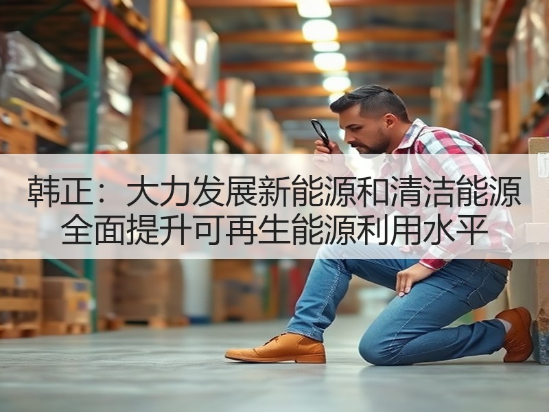 韩正：大力发展新能源和清洁能源 全面提升可再生能源利用水平