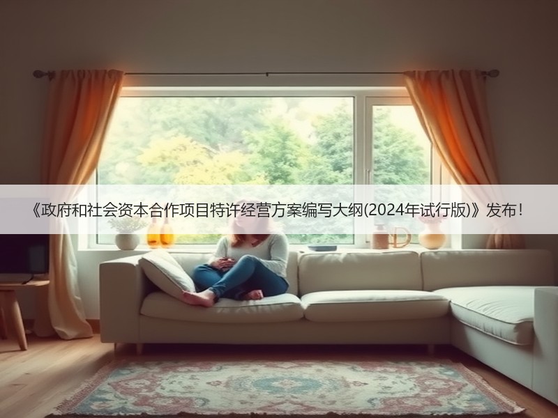 《政府和社会资本合作项目特许经营方案编写大纲(2024年试行版)》发布！
