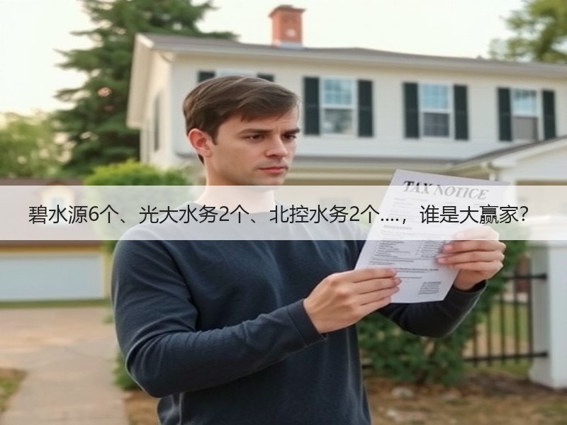 碧水源6个、光大水务2个、北控水务2个....，谁是大赢家？