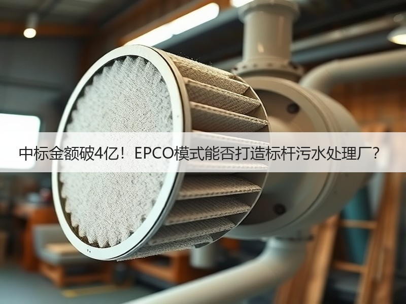 中标金额破4亿!EPCO模式能否打造标杆污水处理厂? 中标金额破4亿!EPCO模式能否打造标杆污水处理厂?
