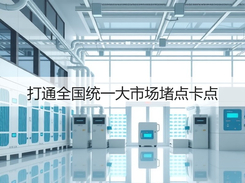打通全国统一大市场堵点卡点