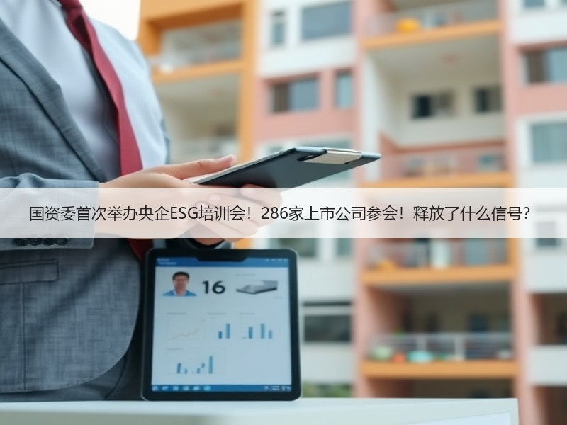 国资委首次举办央企ESG培训会！286家上市公司参会！释放了什么信号？