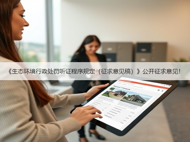 《生态环境行政处罚听证程序规定(征求意见稿)》公开征求意见!(图1) 《生态环境行政处罚听证程序规定(征求意见稿)》公开征求意见!(图1)