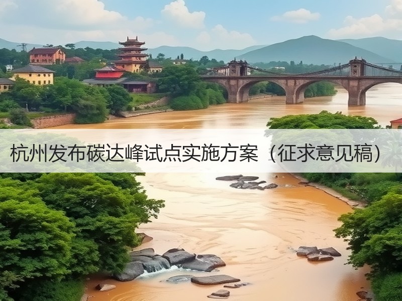 杭州发布碳达峰试点实施方案(征求意见稿) 杭州发布碳达峰试点实施方案(征求意见稿)