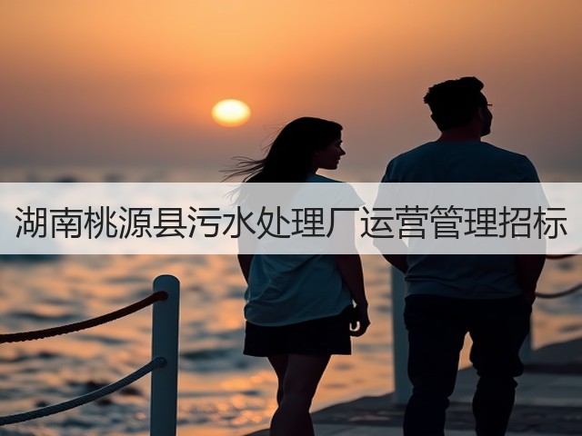 湖南桃源县污水处理厂运营管理招标(图2)