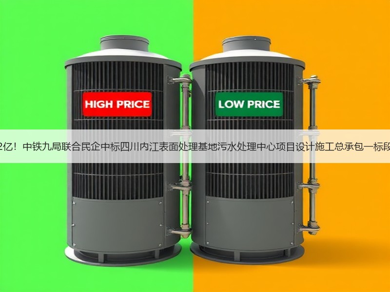 超2亿！中铁九局联合民企中标四川内江表面处理基地污水处理中心项目设计施工总承包一标段！