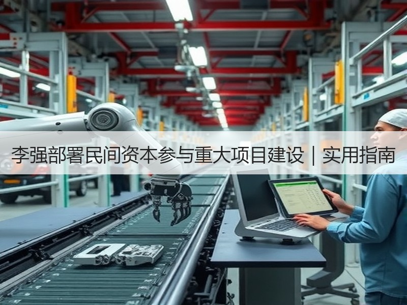 李强部署民间资本参与重大项目建设|实用指南 李强部署民间资本参与重大项目建设|实用指南
