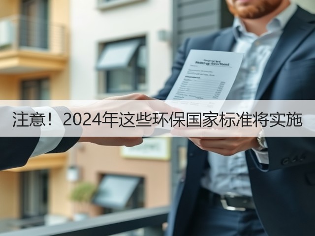 注意!2024年这些环保国家标准将实施(图1) 注意!2024年这些环保国家标准将实施(图1)