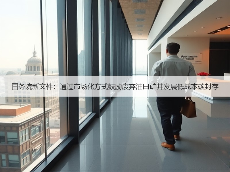 国务院新文件：通过市场化方式鼓励废弃油田矿井发展低成本碳封存